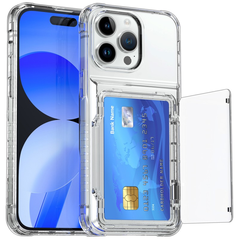 Transparent Phone Case with a Large Card Slot, High-quality 